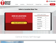 Tablet Screenshot of centralillinoisstorage.com